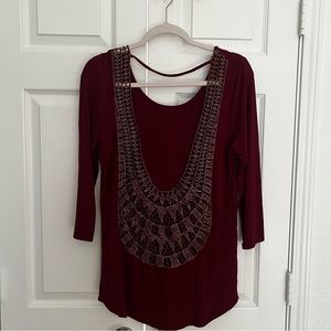 Backless Lace red Top